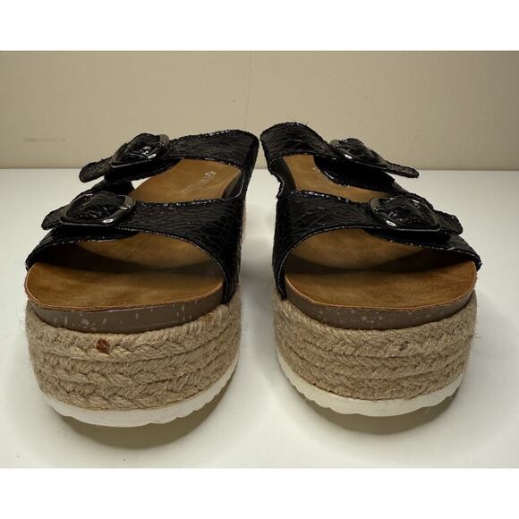 Patrizia by Spring Step Norah Espadrille Womens 41 Black Platform Slide US 10 - Picture 2 of 11